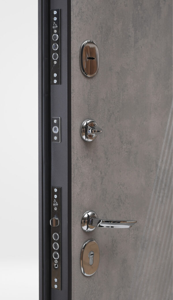 Входная дверь Скандинавия Муар шоколад/Бетон светлый — изображение 3