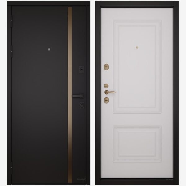 Входные двери Вандрафт Маяк Лайт антрацит /Верба белый