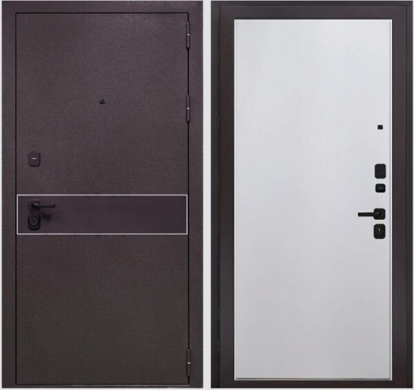 Входная дверь Лайн К8 Эмаль белая