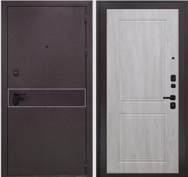 Входная дверь Лайн К3 Граф белый