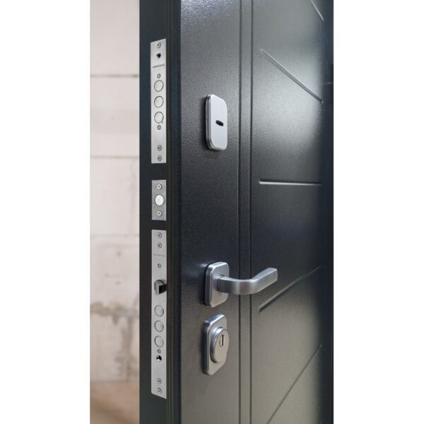 Входная дверь Букле черный К2 Велютто Бьянко — изображение 2