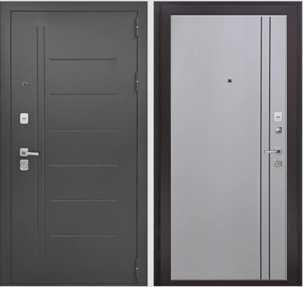 Входная дверь Букле черный К7 Велютто Ферро