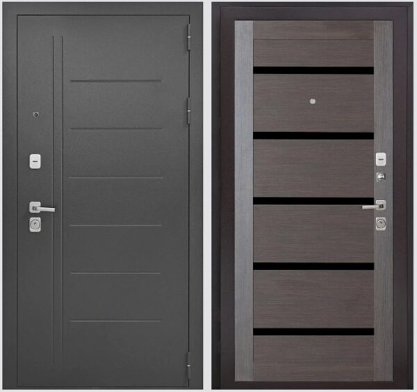 Входная дверь Букле черный 118Т ВЕНГЕ