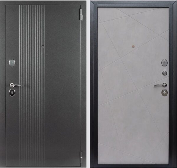 Входная дверь Алтай Серебро Бетон светлый