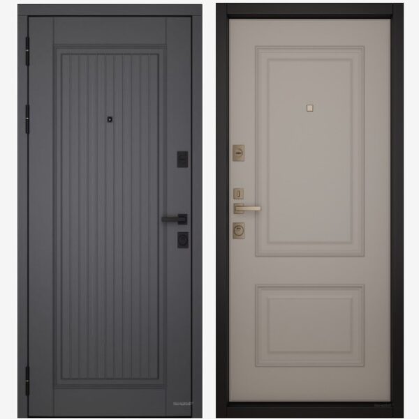 Входные двери Вандрафт Нуво 11 графит /Верба капучино