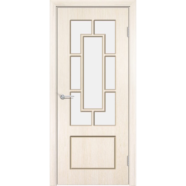 Межкомнатная дверь Ромарио, Беленый дуб, Белое матовое