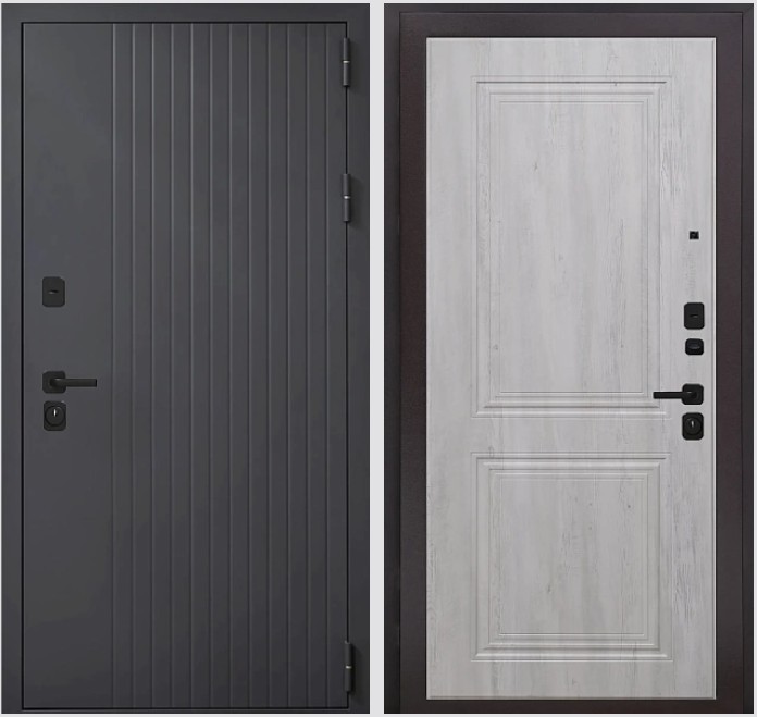 Входная дверь Стайл Т90 К3 Граф белый