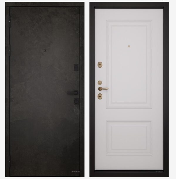 Входные двери Вандрафт Новая линия скол камня /Верба белый