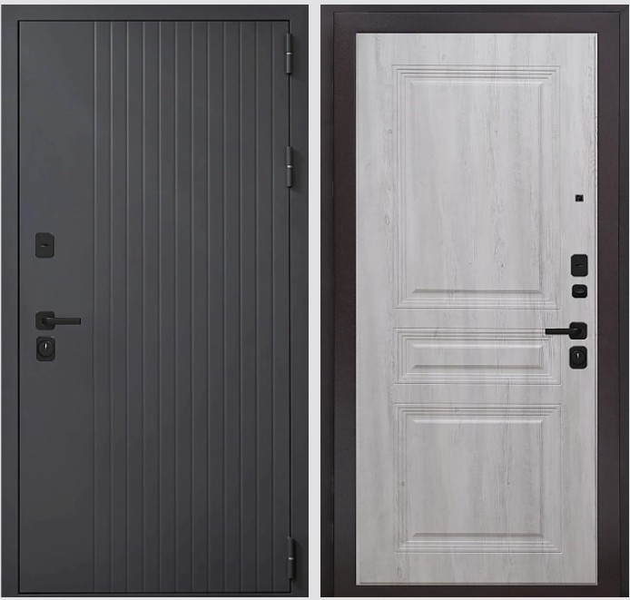 Входная дверь Стайл Т90 К2 Граф белый