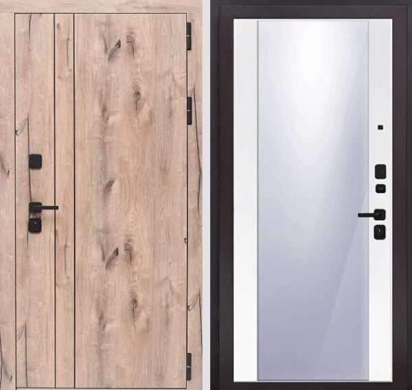 Входная дверь Вертикаль WOOD К9 Велютто бьянко