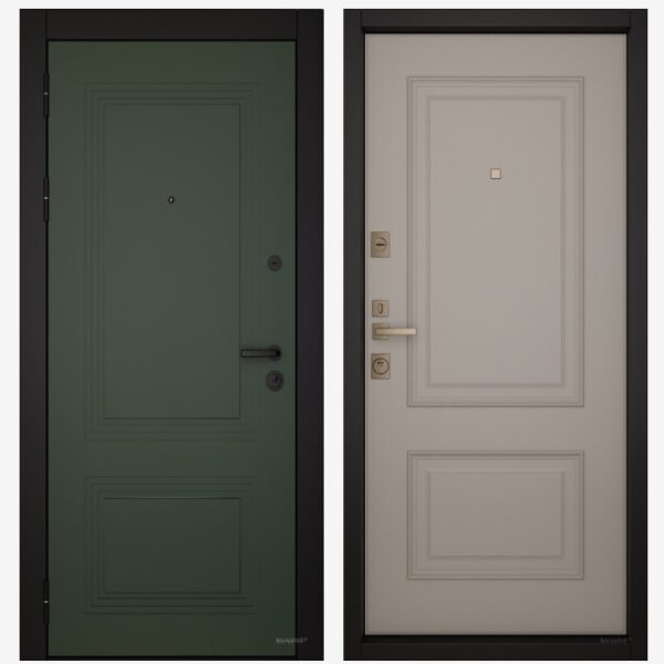 Входные двери Вандрафт Ступени олива /Верба капучино