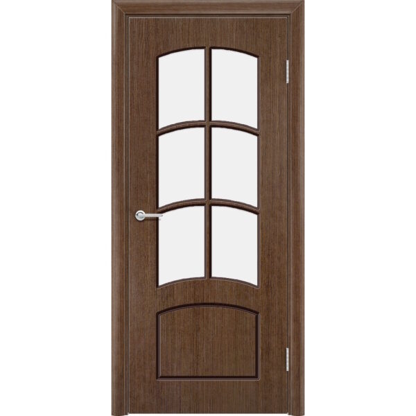 Межкомнатная дверь Арка, Орех, Белое матовое