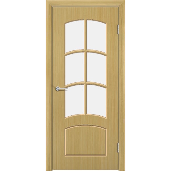 Межкомнатная дверь Арка, Дуб, Белое матовое