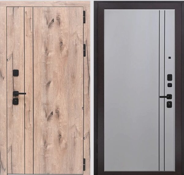 Входная дверь Вертикаль WOOD К7 Велютто Ферро