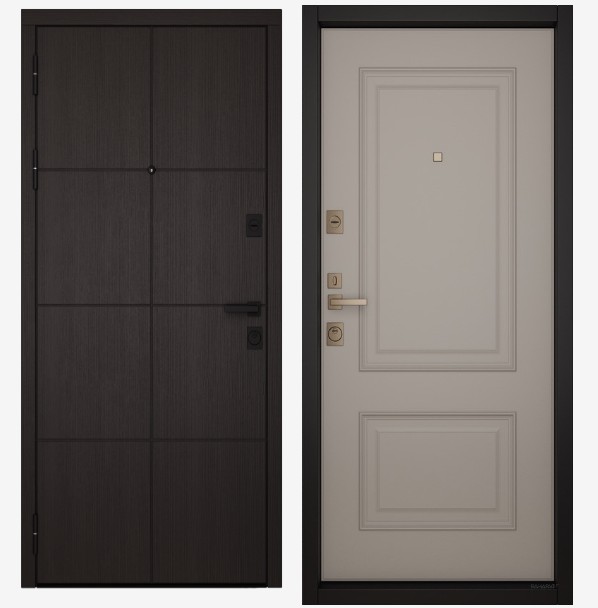 Входные двери Вандрафт Графика венге шёлк /Верба капучино