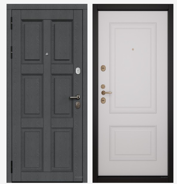 Входные двери Вандрафт Нуво 6 секвойа  /Верба белый