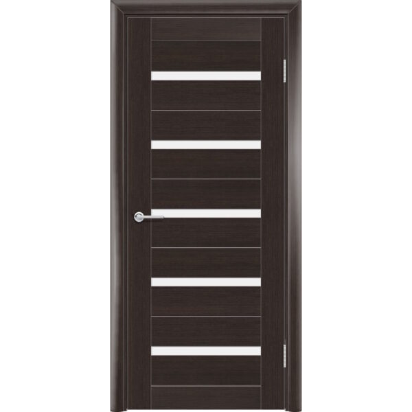 Межкомнатная дверь P1, Каштан, Белый матовый