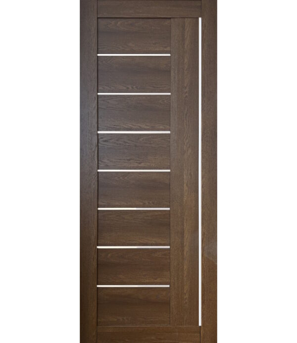 Межкомнатная дверь P11, Медовый, Белый матовый