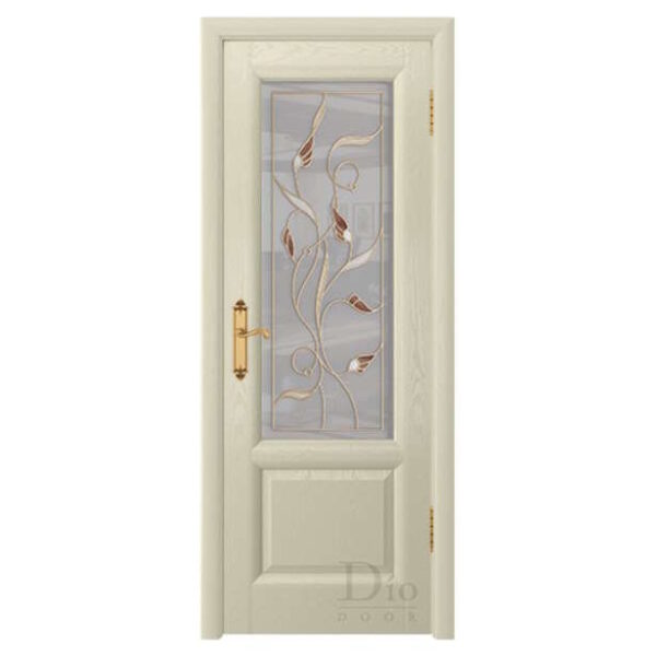 Межкомнатная дверь ДИОдор Онтарио 1 Ясень слоновая кость Со стеклом