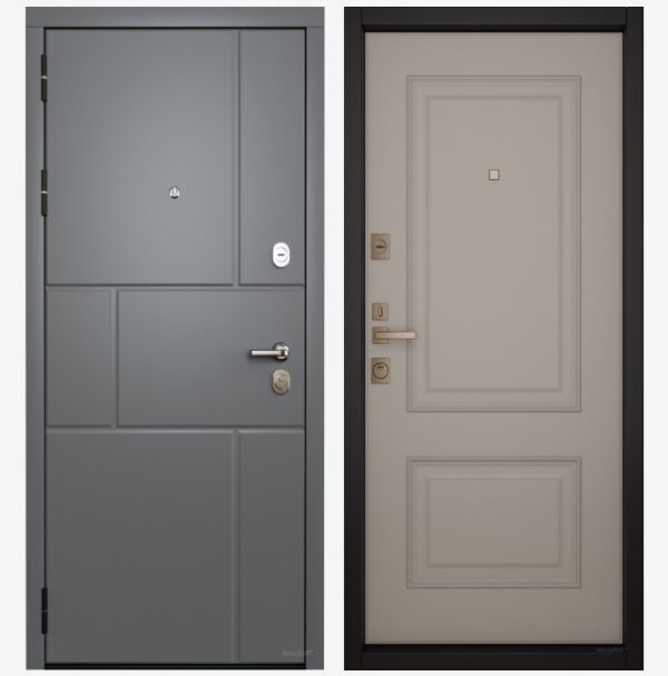 Входные двери Вандрафт ФС графит  /Верба капучино