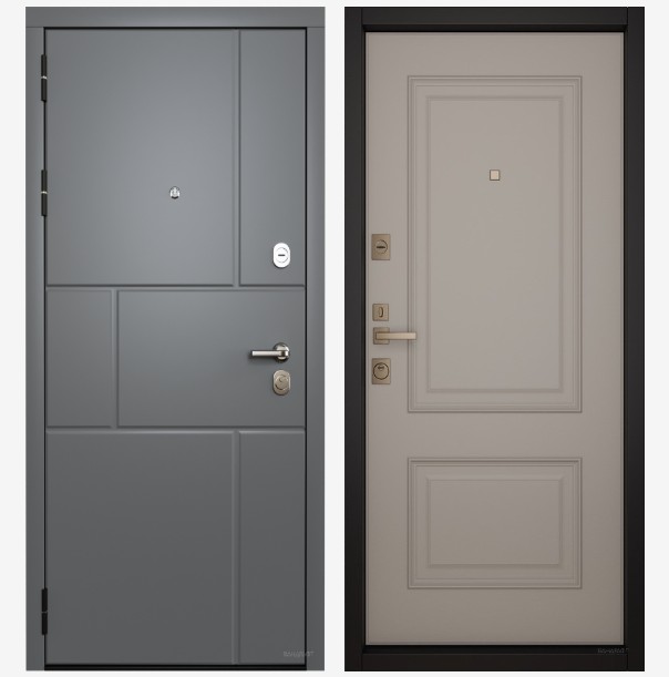 Входные двери Вандрафт ФС графит  /Верба капучино