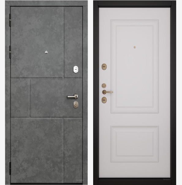 Входные двери Вандрафт ФС бетон лофт/Верба белый