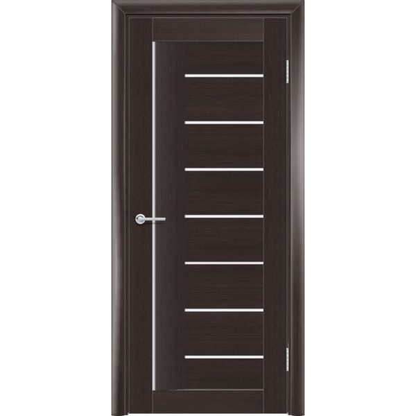 Межкомнатная дверь P11, Каштан, Белый матовый.