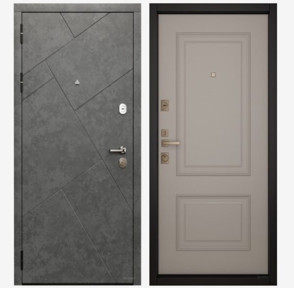 Входные двери Вандрафт Плитка бетон лофт /Верба капучино