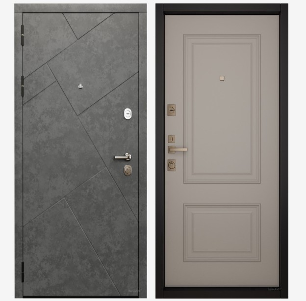 Входные двери Вандрафт Плитка бетон лофт /Верба капучино