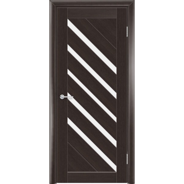 Межкомнатная дверь P28, Каштан, Белый матовый