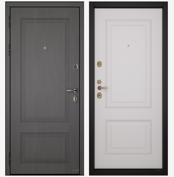 Входные двери Вандрафт Эмма 21 секвойа графит /Верба белый