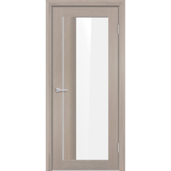 Межкомнатная дверь P41, Дуб бруно, Лакобель белый