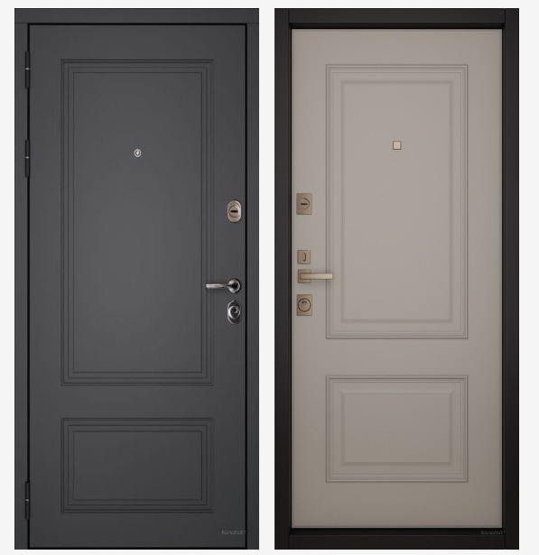 Входные двери Вандрафт Эмма 21 графит /Верба капучино