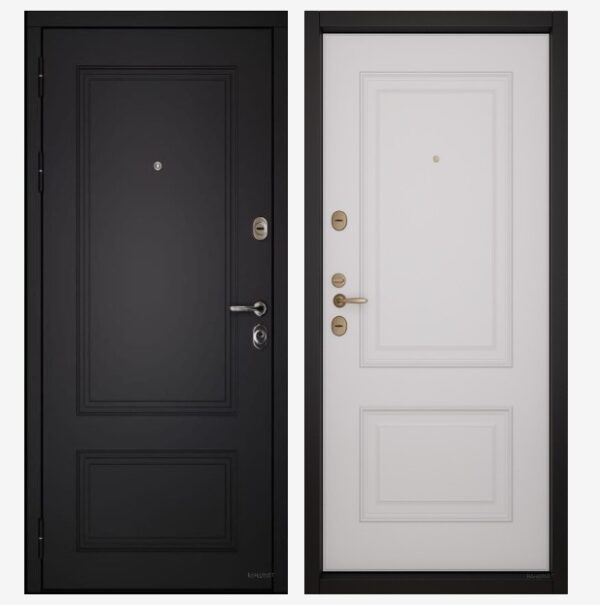 Входные двери Вандрафт Эмма 21 антрацит  /Верба белый