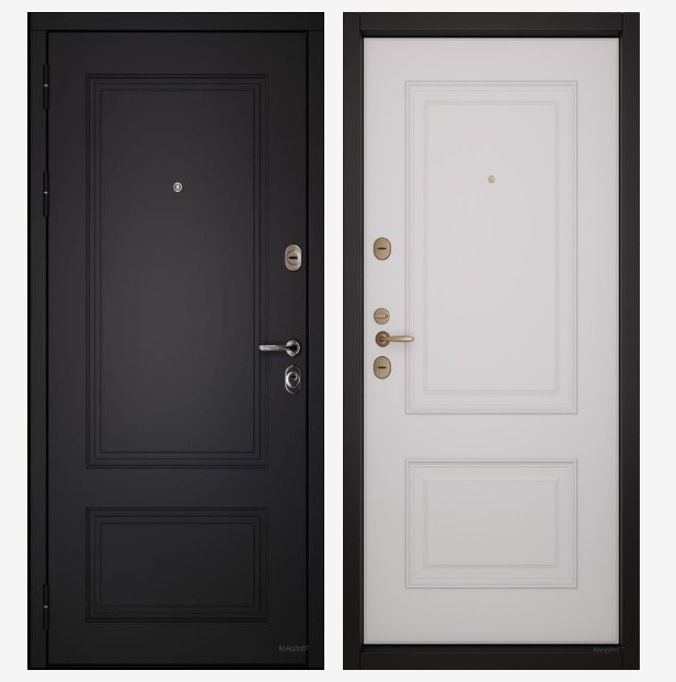 Входные двери Вандрафт Эмма 21 антрацит  /Верба белый