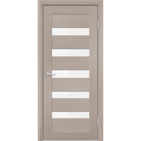 Межкомнатная дверь P40, Дуб бруно, Лакобель белый