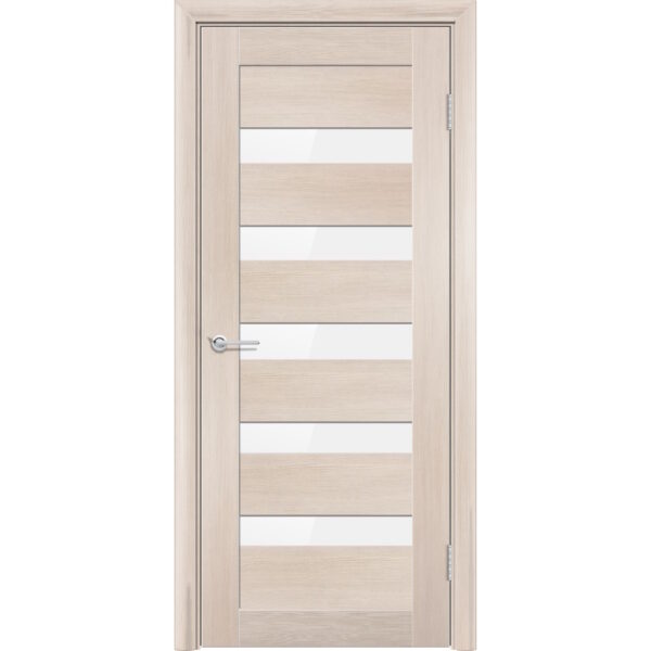 Межкомнатная дверь P40, Дуб капучино, Лакобель белый