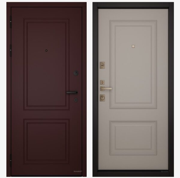 Входные двери Вандрафт Ленинград бордо /Верба капучино