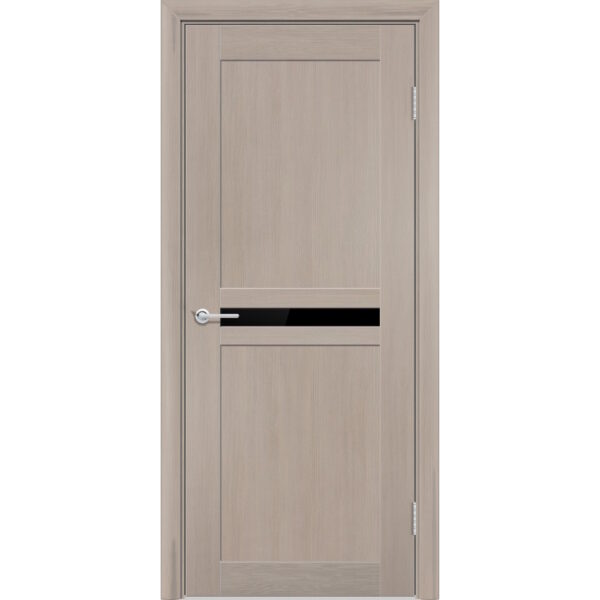 Межкомнатная дверь P9, Дуб бруно, Лакобель белый