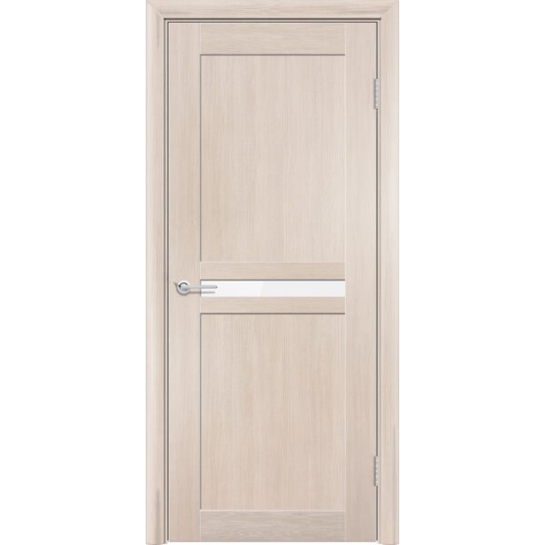 Межкомнатная дверь P9, Дуб капучино, Лакобель белый