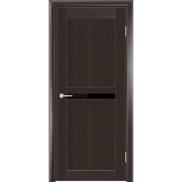 Межкомнатная дверь P9, Каштан, Лакобель черный