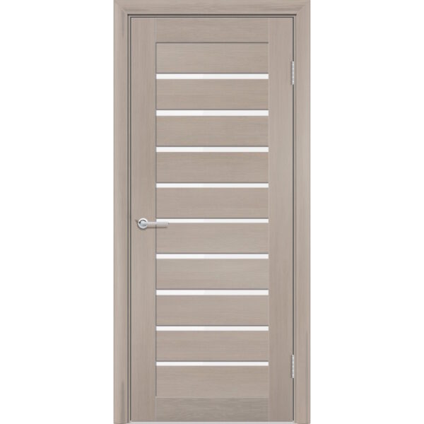 Межкомнатная дверь P8, Дуб бруно, Лакобель белый