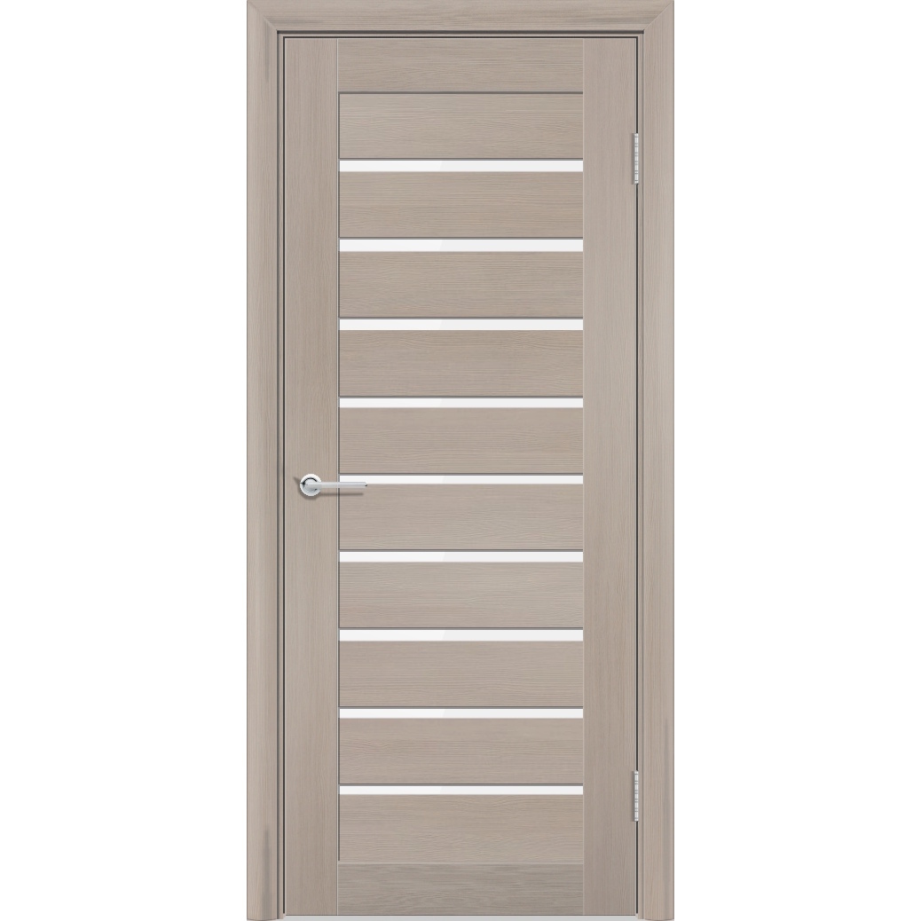 Межкомнатная дверь P8, Дуб бруно, Лакобель белый