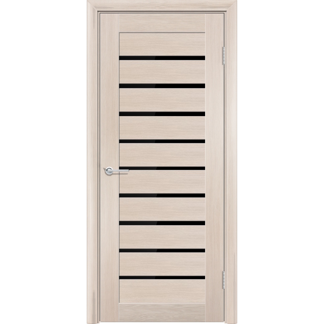 Межкомнатная дверь P8, Дуб капучино, Лакобель черный