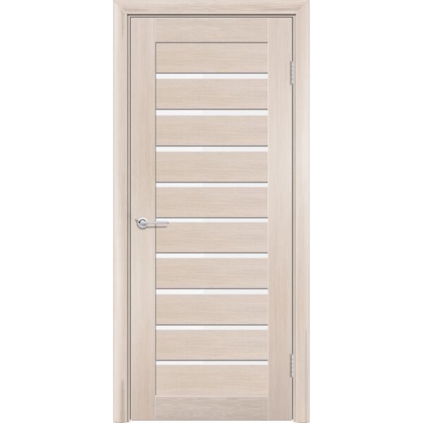 Межкомнатная дверь P8, Дуб капучино, Лакобель белый