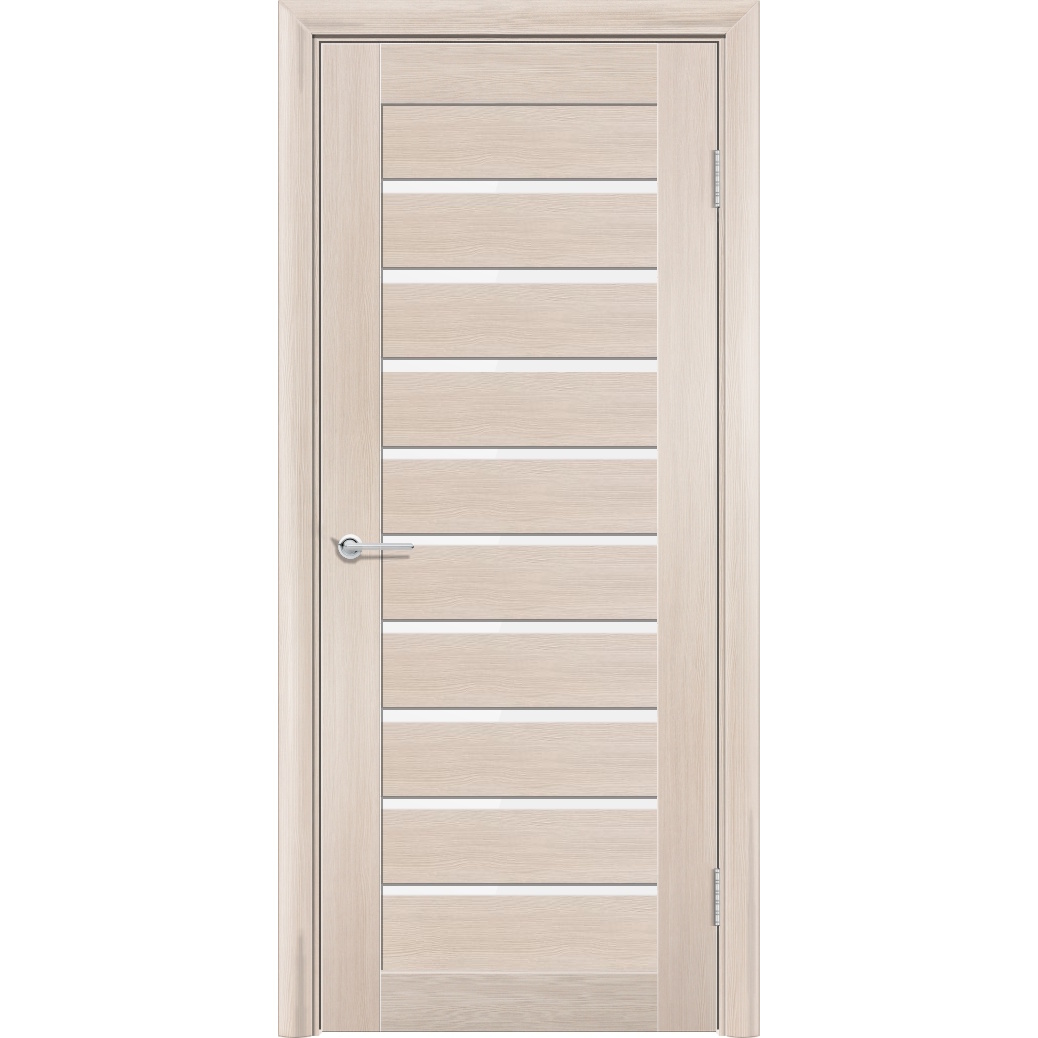 Межкомнатная дверь P8, Дуб капучино, Лакобель белый