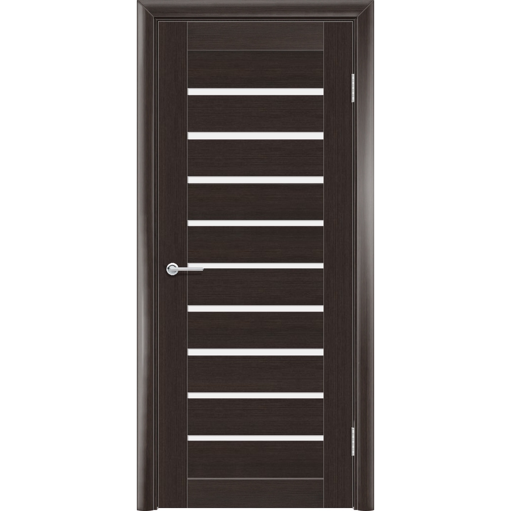 Межкомнатная дверь P8, Каштан, Белый матовый