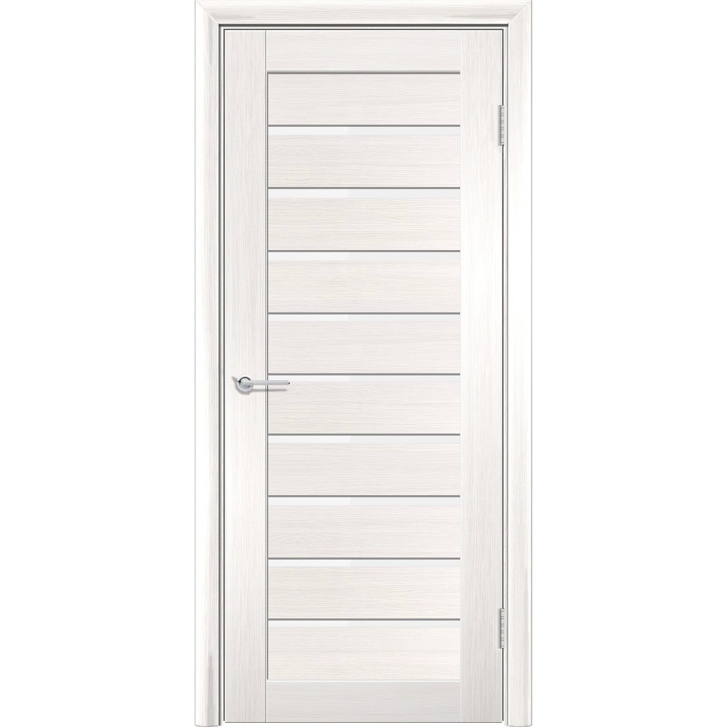 Межкомнатная дверь P8, Акация, Лакобель белый