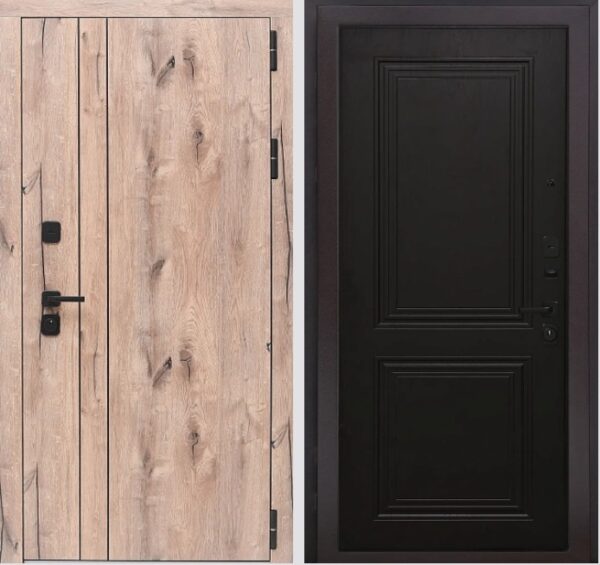 Входная дверь Вертикаль WOOD К3 Дуб шоколад