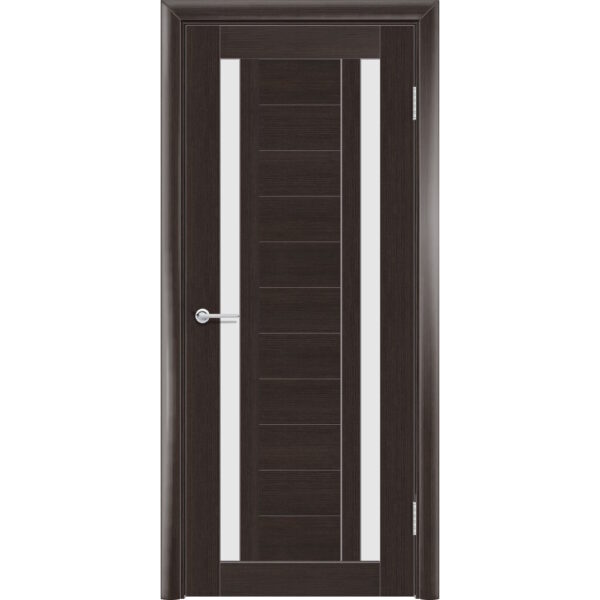 Межкомнатная дверь P6, Каштан, Белый матовый